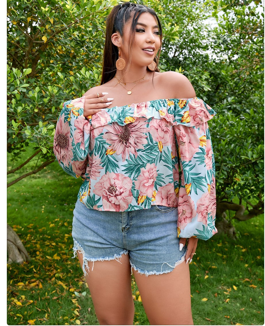 Top bohème floral