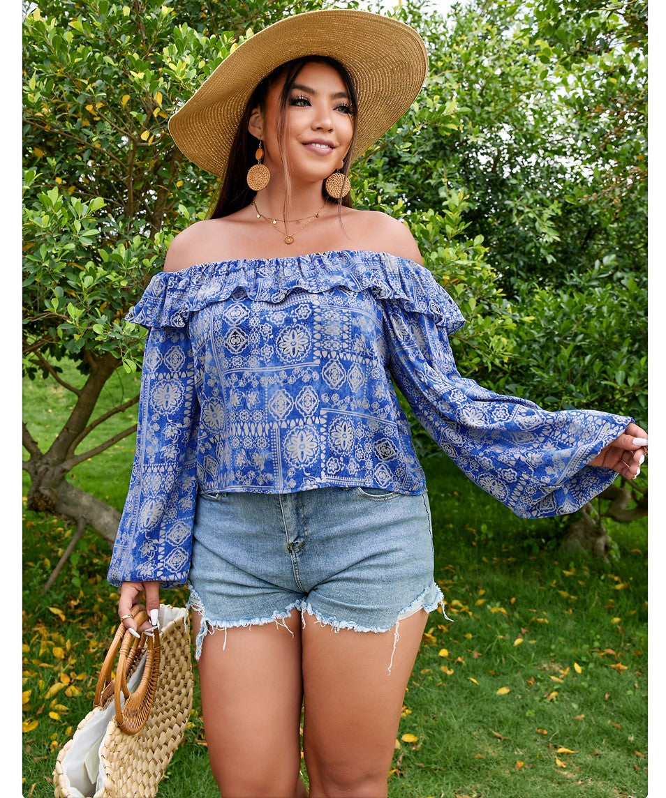 Top bohème floral