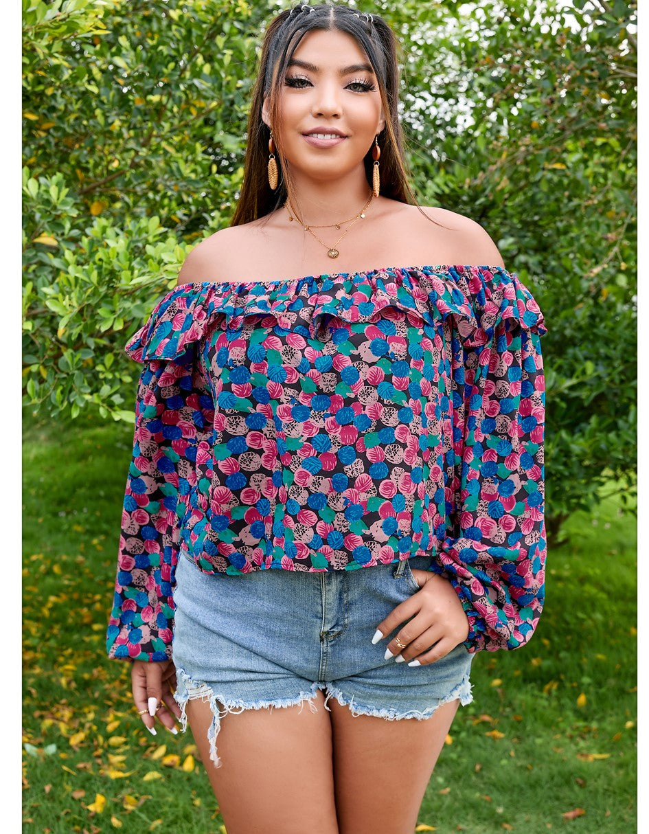 Top bohème floral