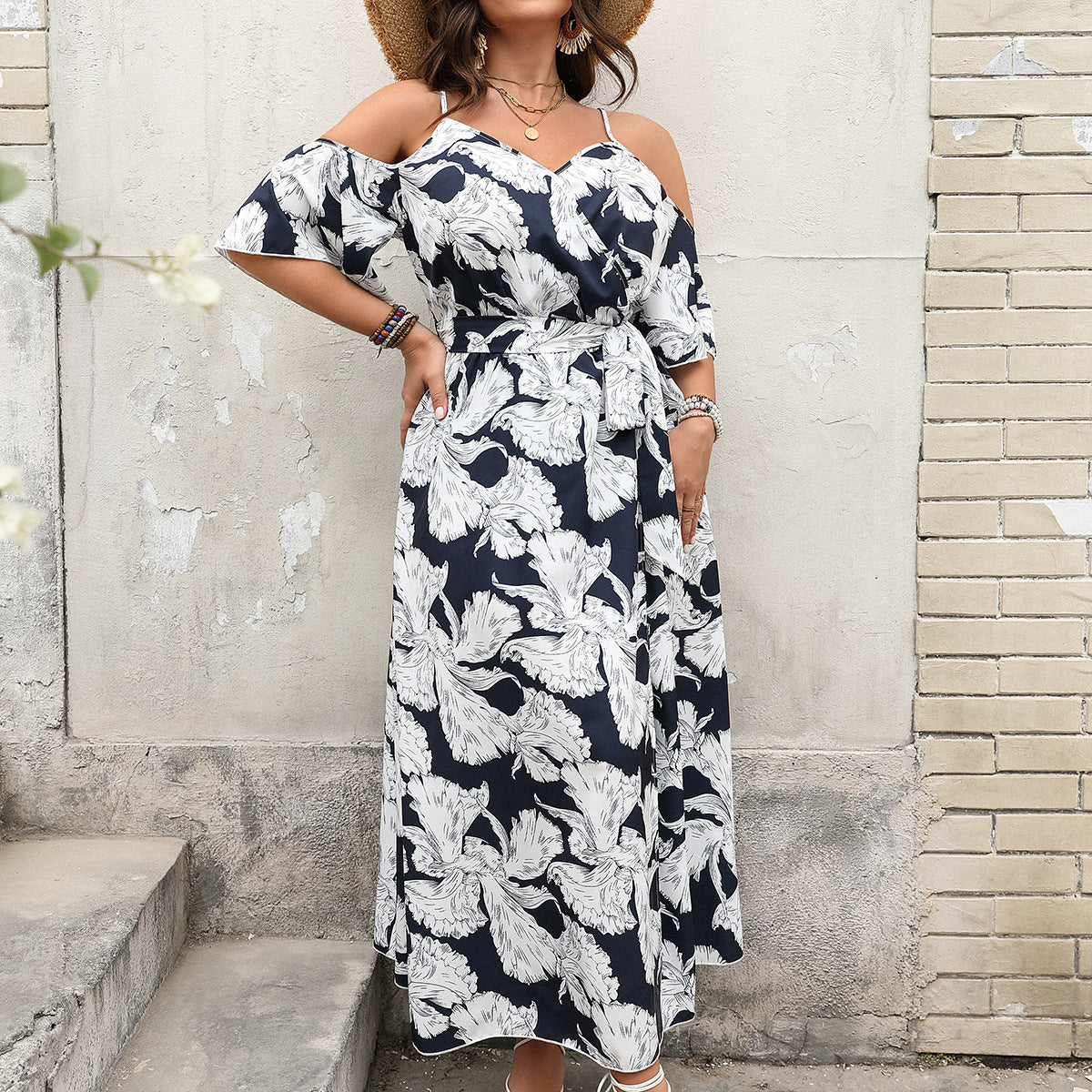 Robe printemps-été fendue