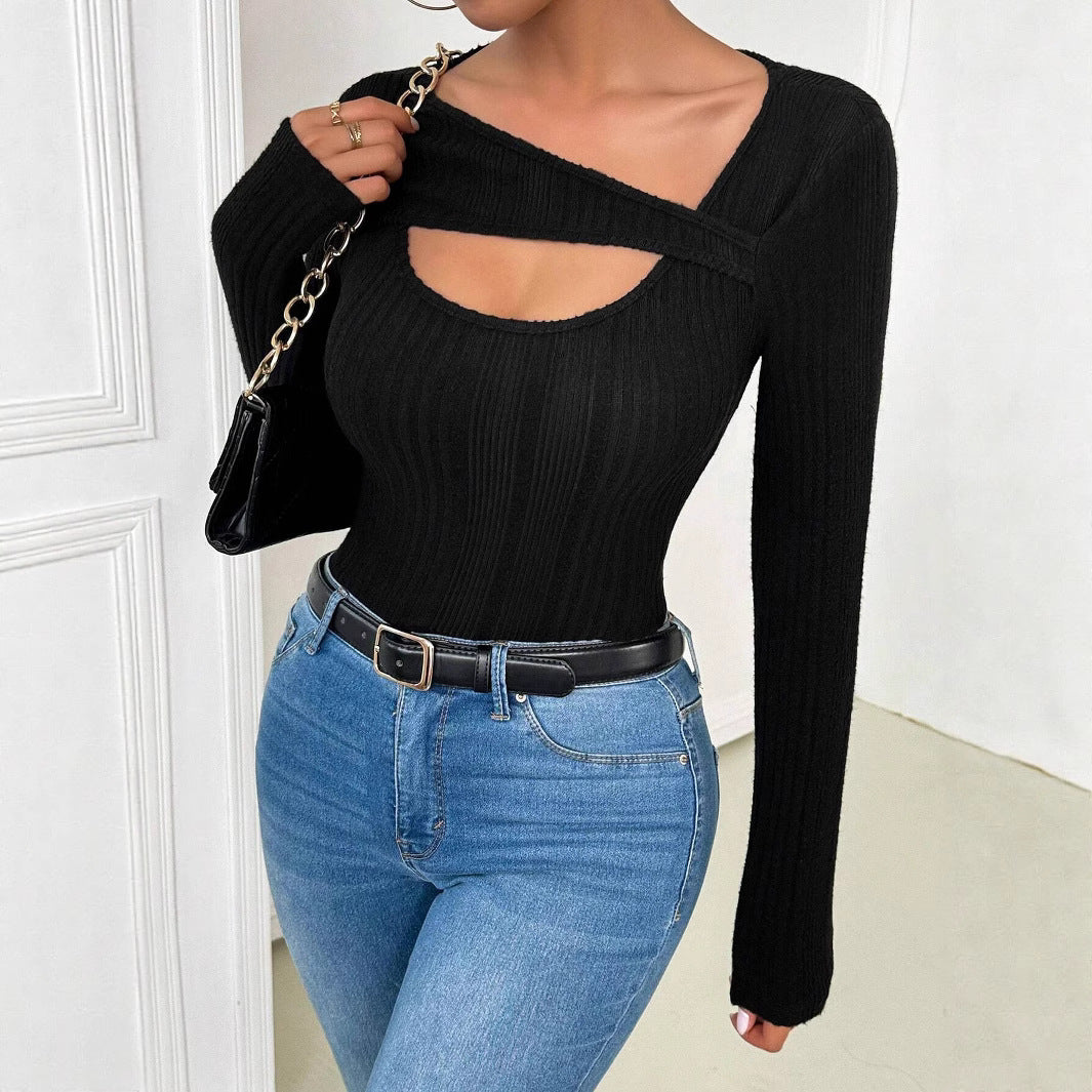 Pull côtelé noir